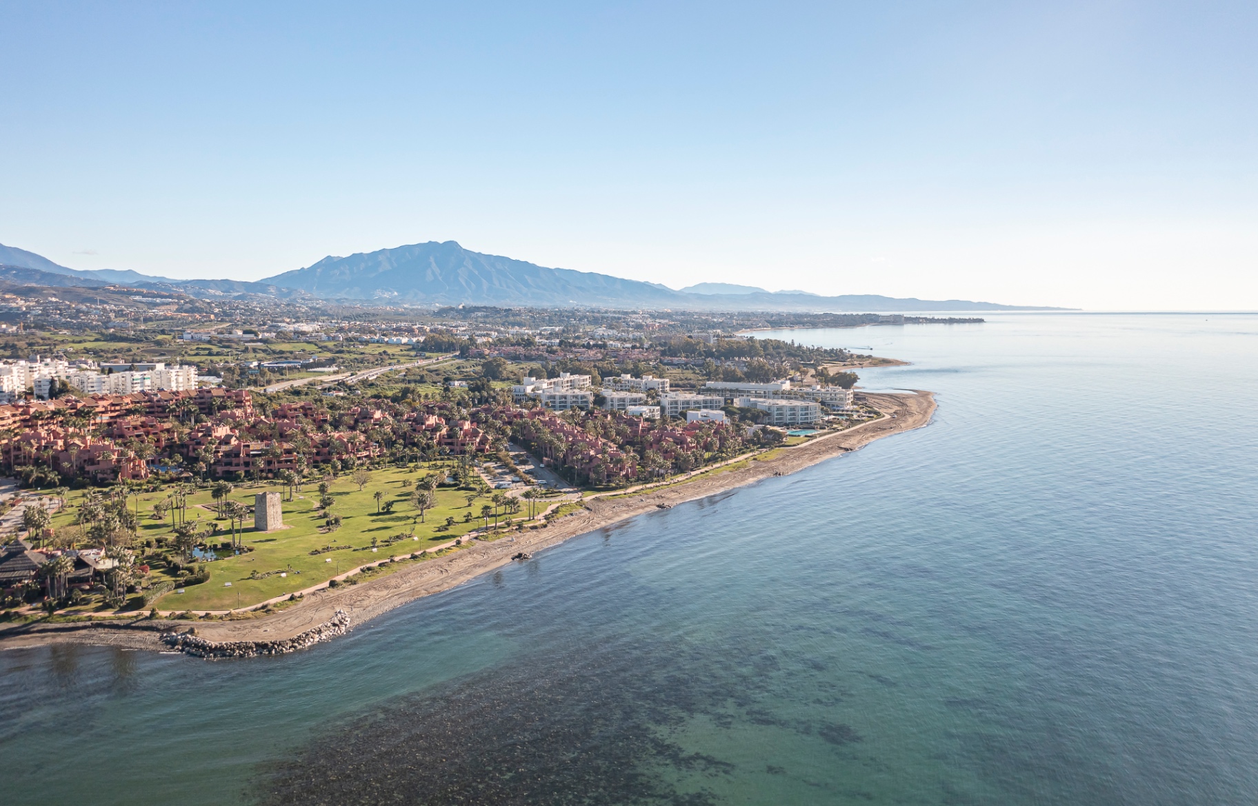 Beachfront apartments and marina on the New Golden Mile, Estepona