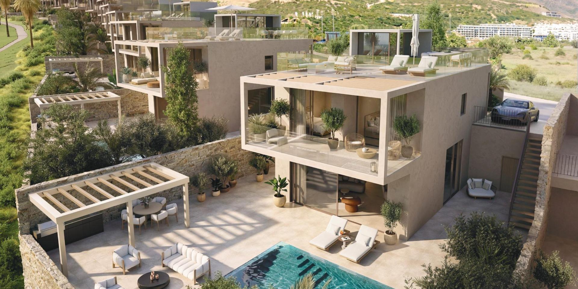 New Contemporary 4 Bedroom Villa with Private Pool and Golf Views, Estepona, photograph 2